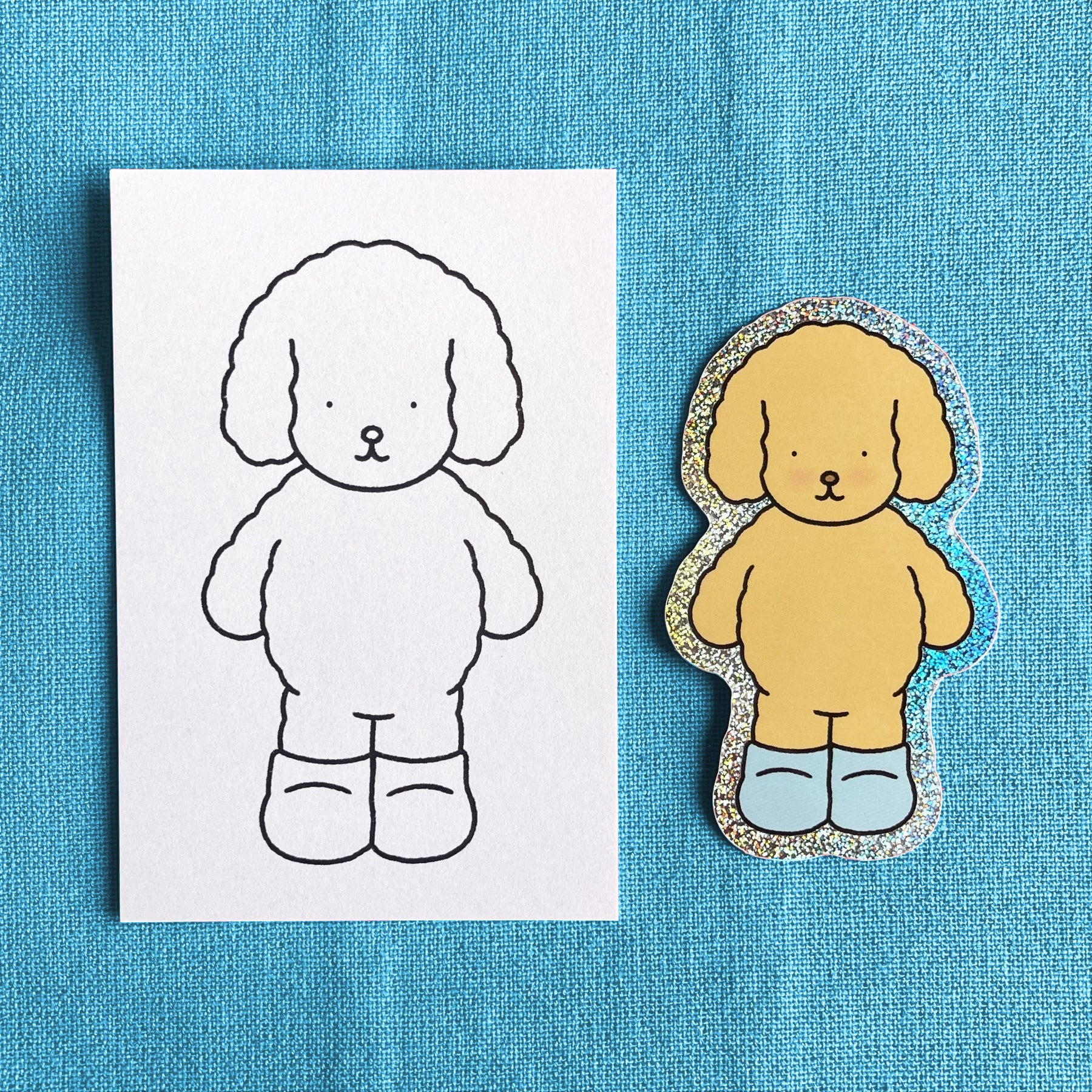 Momo: sticker + card de colorir
